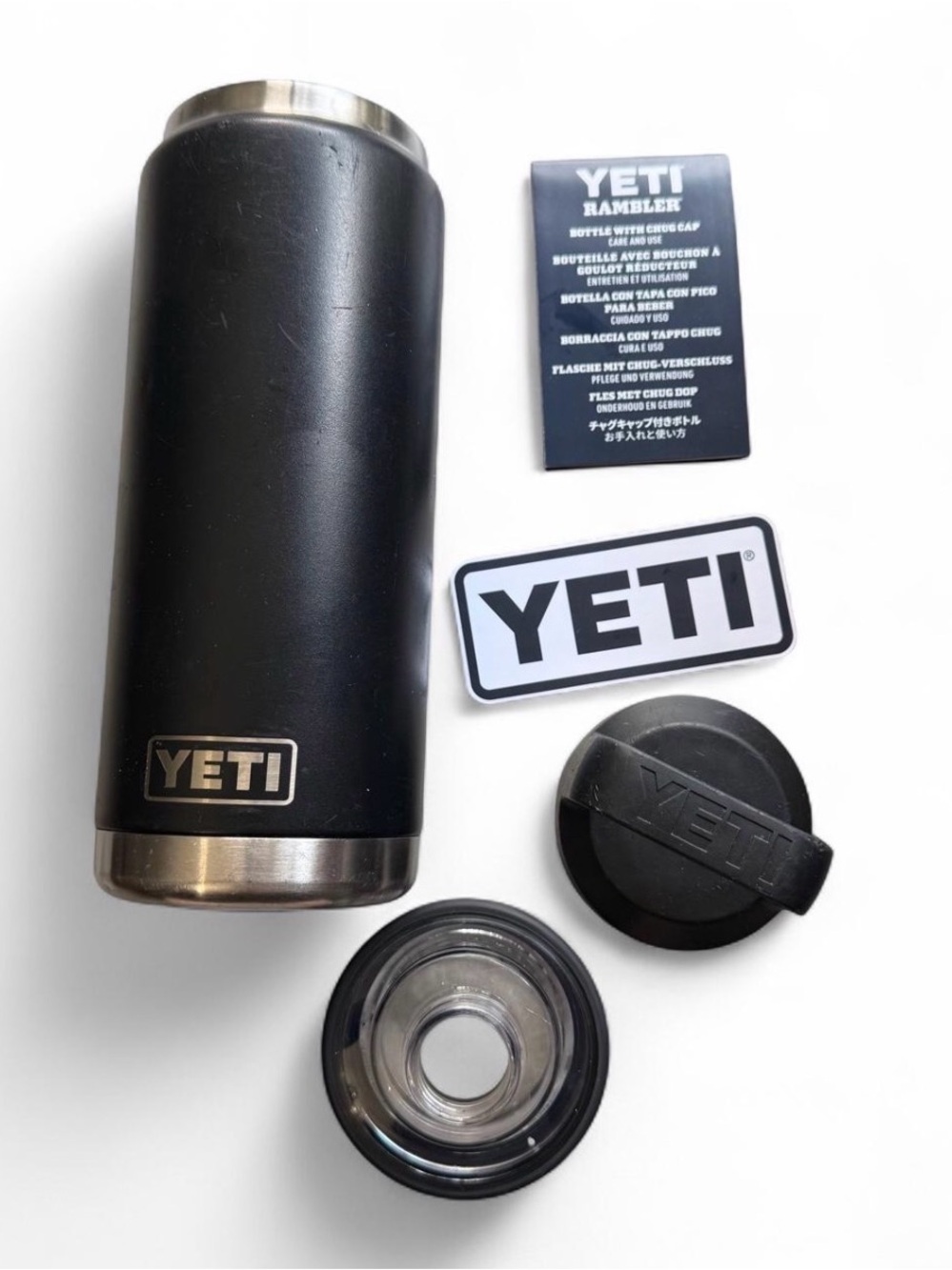 YETI Black Rambler Tumbler with Accessories 26oz